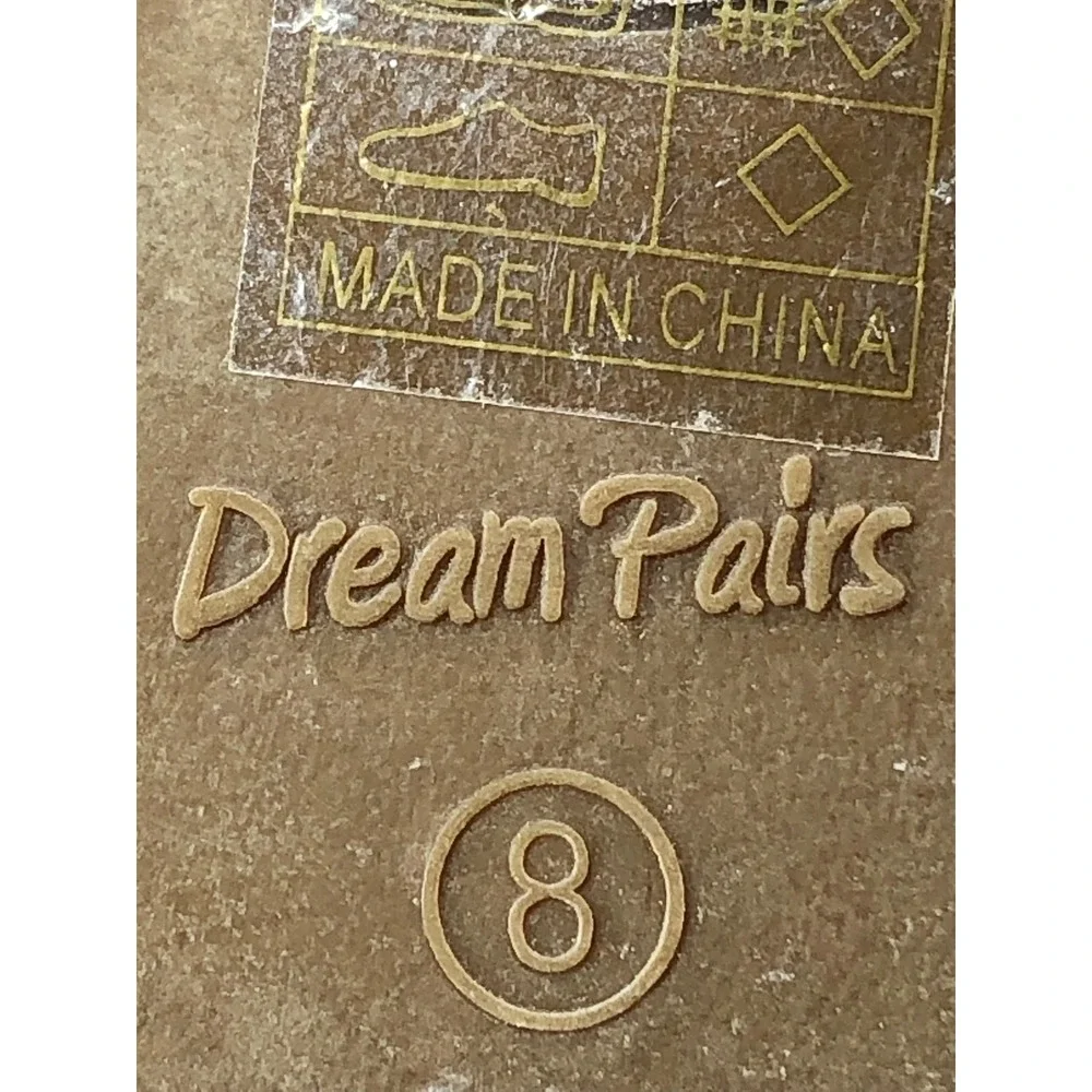 Dream Pairs Sole-Stretchy Glitter Ballet Flats Women 8 Gold Ankle Strap Evening